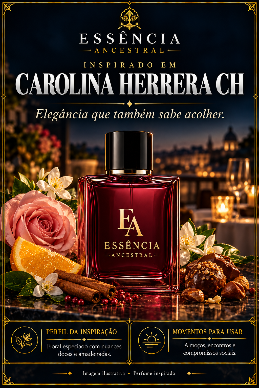Essência Ancestral — Inspirado em Carolina Herrera CH — imagem ilustrativa.