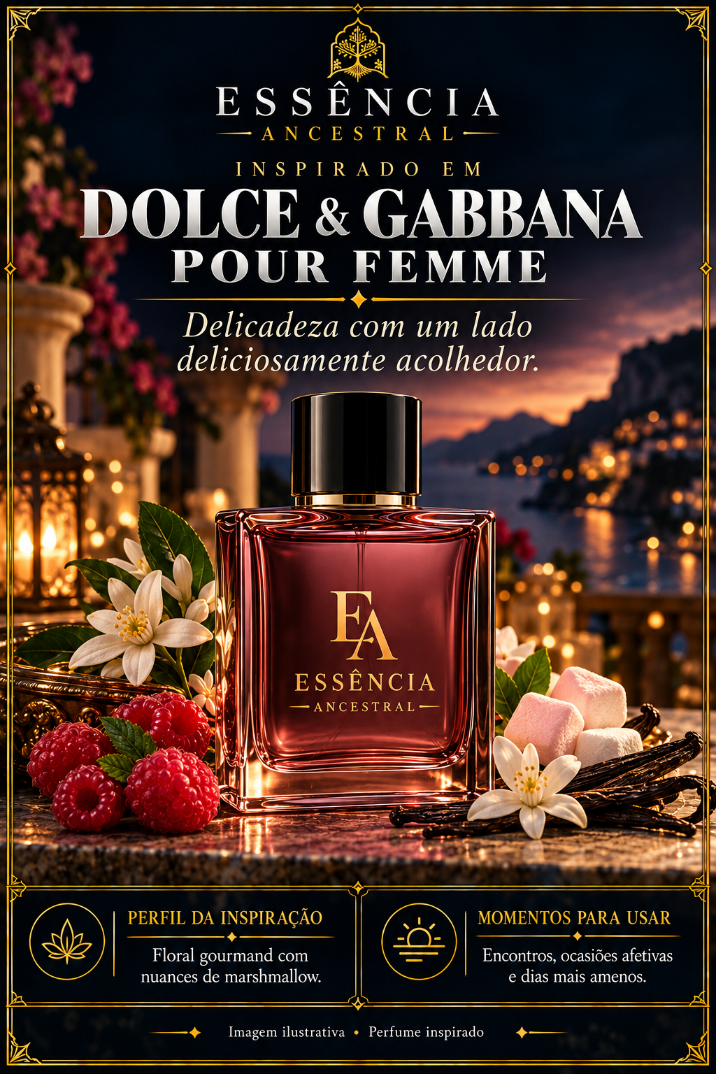 Essência Ancestral — Inspirado em Dolce & Gabbana Pour Femme — imagem ilustrativa.