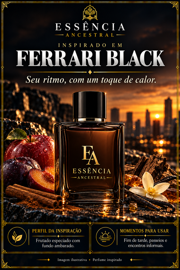 Essência Ancestral — Inspirado em Ferrari Black — imagem ilustrativa.