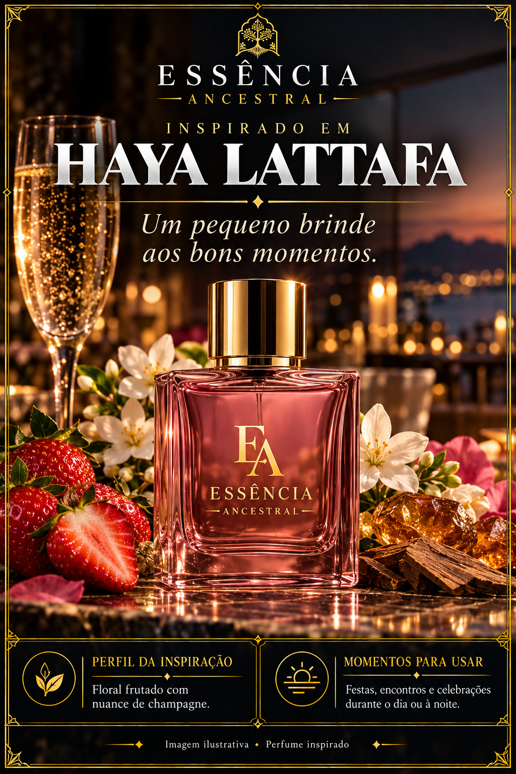 Essência Ancestral — Inspirado em Haya Lattafa — imagem ilustrativa.