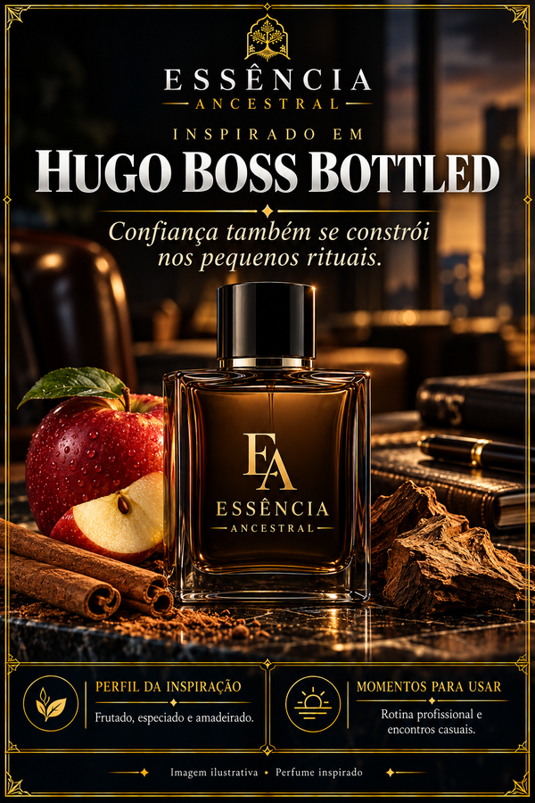 Essência Ancestral — Inspirado em Hugo Boss Bottled — imagem ilustrativa.