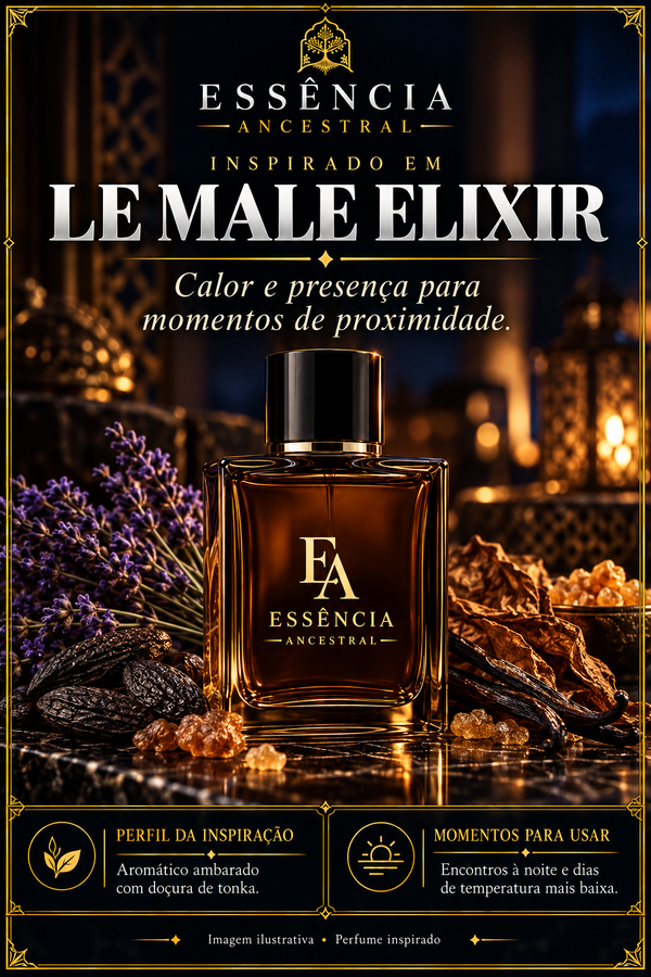 Essência Ancestral — Inspirado em Le Male Elixir — imagem ilustrativa.