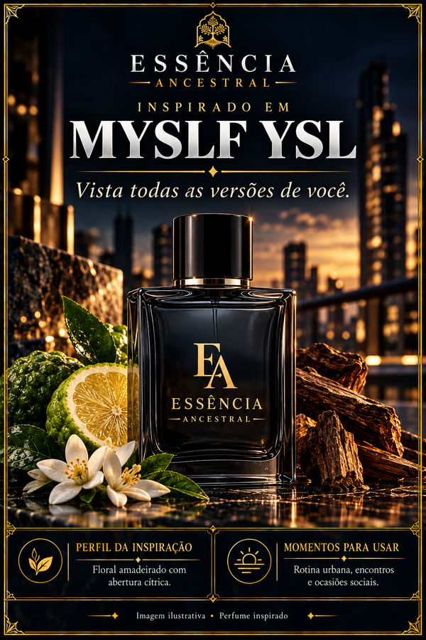 Essência Ancestral — Inspirado em MYSLF YSL — imagem ilustrativa.