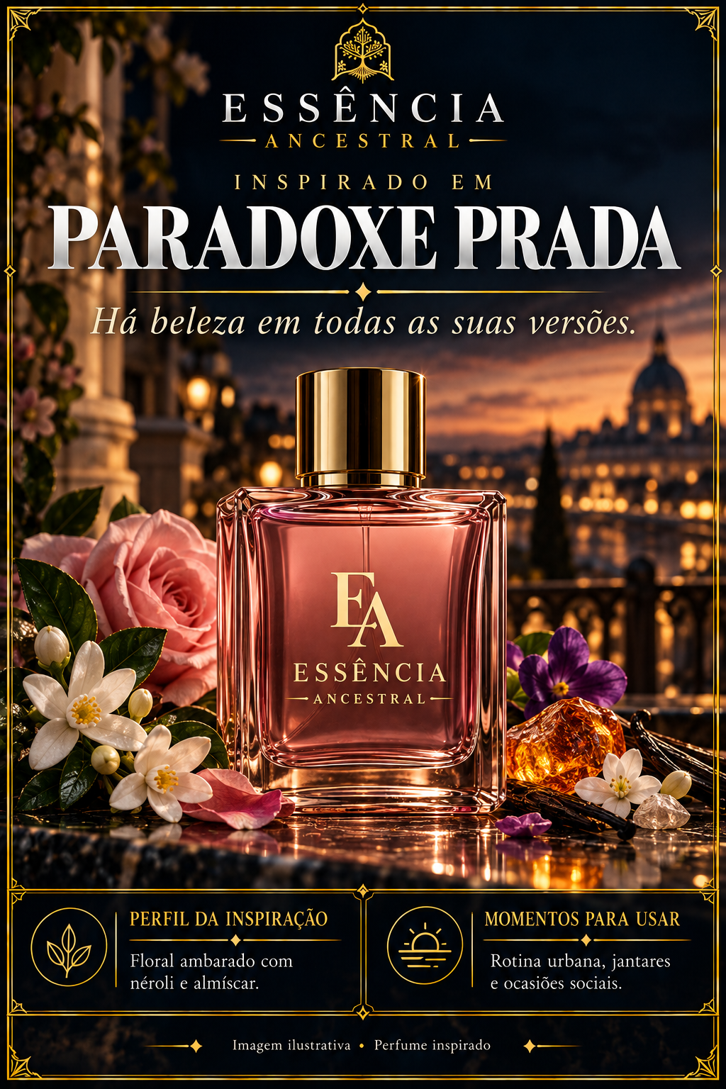 Essência Ancestral — Inspirado em Paradoxe Prada — imagem ilustrativa.