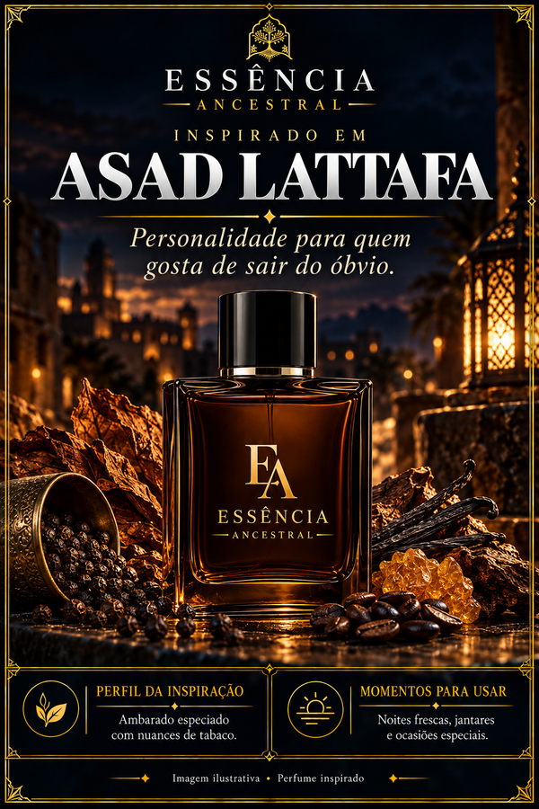 Essência Ancestral — Inspirado em Asad Lattafa — imagem ilustrativa.