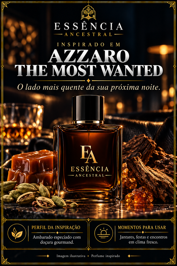 Essência Ancestral — Inspirado em Azzaro The Most Wanted — imagem ilustrativa.