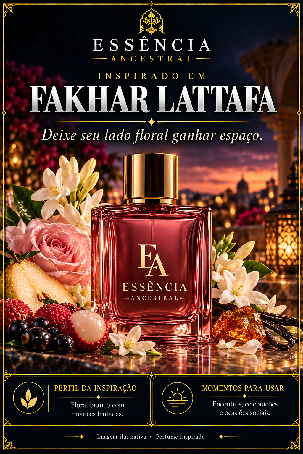 Essência Ancestral — Inspirado em Fakhar Lattafa — imagem ilustrativa.