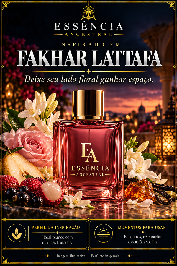 Essência Ancestral — Inspirado em Fakhar Lattafa — imagem ilustrativa.