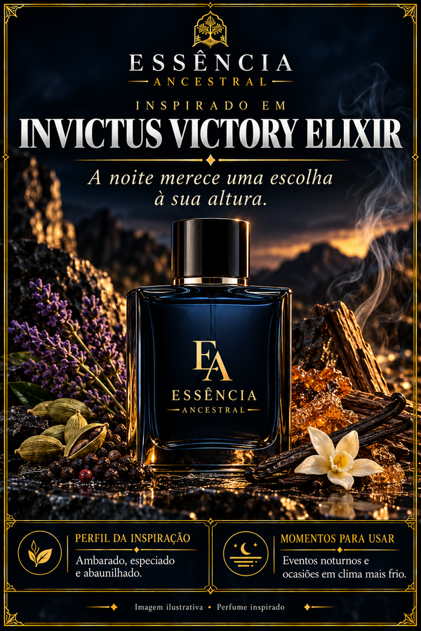 Essência Ancestral — Inspirado em Invictus Victory Elixir — imagem ilustrativa.