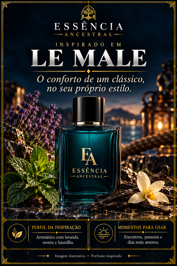 Essência Ancestral — Inspirado em Le Male — imagem ilustrativa.