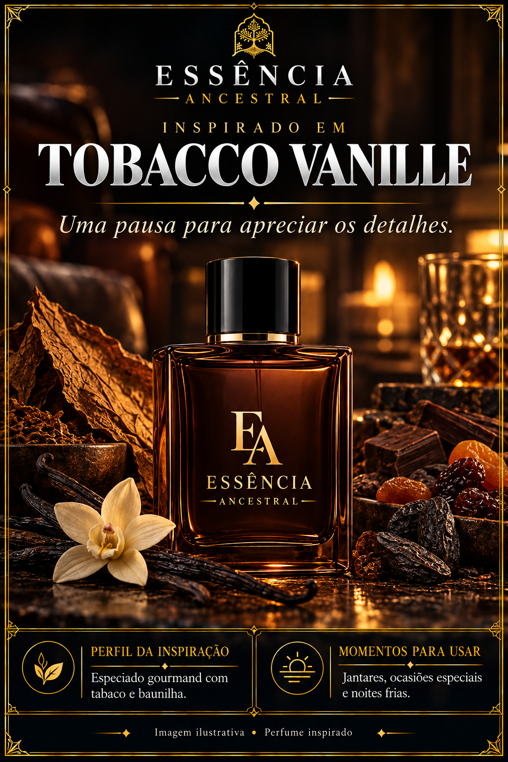 Essência Ancestral — Inspirado em Tobacco Vanille — imagem ilustrativa.